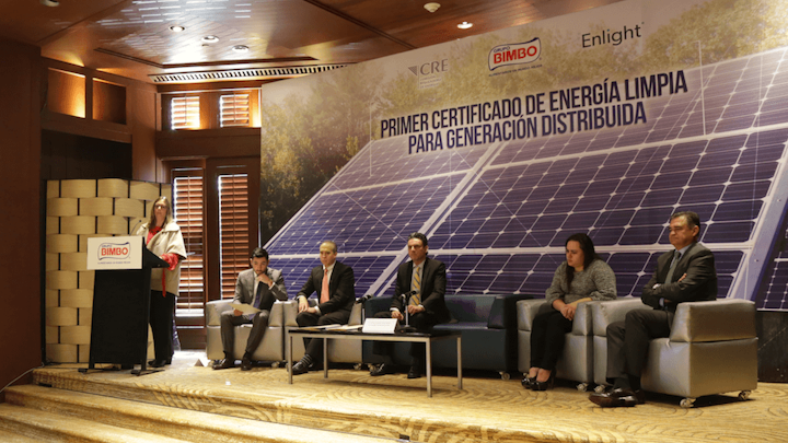 En conferencia de prensa, Grupo Bimbo anunció la emisión de los primeros Certificados de Energía Limpia para Generación Distribuida.
