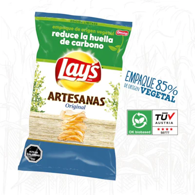 El envase flexible biobasado/compostable, Gen 2, desarrollado conjuntamente por Danimer y PepsiCo, ocupó el tercer lugar.
