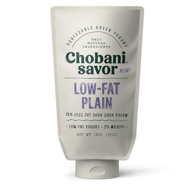 Envase de yogur de Chobani.