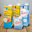 Cartones de leche UHT Molico y Nincho de Nestlé Brasil.