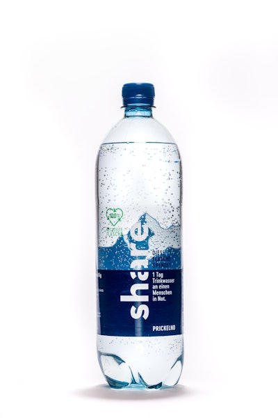 Botella de PET 100% reciclado, de la startup alemana share
