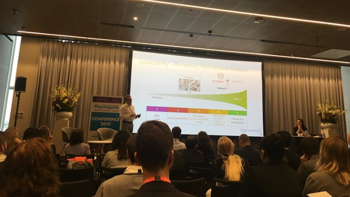 Gregor Anderson, Director Administrativo de Pharmacentric Solutions, durante Pharmapack Europe, este febrero de 2019.