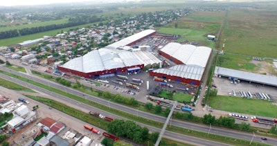Vista aérea de la planta de Refres Now, en la Provincia de Buenos Aires.