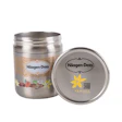 Nuevo envase de doble pared de acero de Häagen-Dazs, en el marco de Loop.