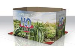 Empaques impresos digitalmente para melones de Savco.
