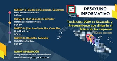 Se cancela el Tour Latinoamérica de EXPO PACK México hasta nuevo aviso