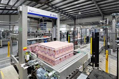 Operación personalizada de fin de línea de embotellado de vino espumoso