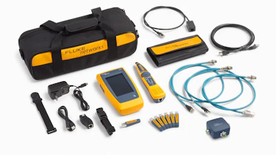 Kit de probador de Ethernet industrial de redes y cables LinkIQ-IE de Fluke.