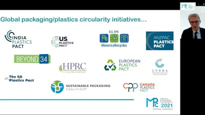 Thierry Wagner discutió la hoja de ruta europea para revisar la directiva de envases y residuos de empaques, que se lanzó en 2020, incluida la garantía de que todos los envases sean reutilizables o reciclables para 2030.