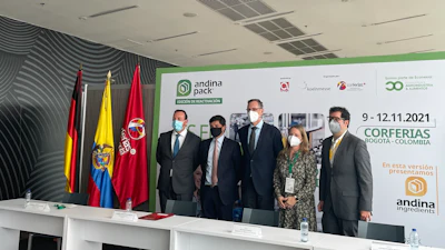 En la inauguración de Andina Pack 2021 estuvieron presentes Christian Guarín, director general de Koelnmesse para la región Andina y el Caribe; Andrés López Valderrama, director ejecutivo de Corferias; Peter Ptassek, embajador de Alemania en Colombia, Annkathrin Rasch, gerente global de marca de Koelnmesse GmbH; y Camilo Montes, director ejecutivo de la Cámara de Alimentos de la ANDI.