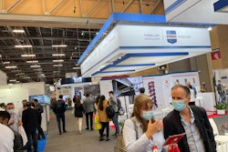 Pabellón de la Asociación para las Tecnologías de Envasado y Procesamiento, PMMI, en Andina Pack 2021. Las compañías AC Horn, Afa Systems, AROL, Axon, Blueprint Automation, Graph-Tech USA, Langguth, Ryson y Zalkin formaron parte de esta participación.