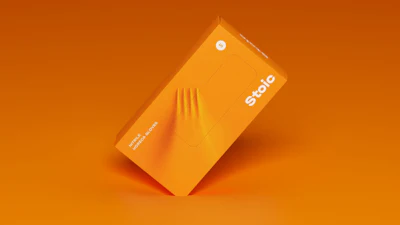 Empaques para guantes domésticos Stoic, ganador del premio Pentawards 2021.