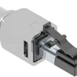El conector de enchufe blindado Ethernet de un solo par SP1 de Panduit proporciona una terminación de campo simple para un cable de cobre blindado de 1 par de 18 AWG que cumple con las normas ANSI/TIA-568.5 (borrador) SP1 e IEC 61156-13 y -14 (borrador).