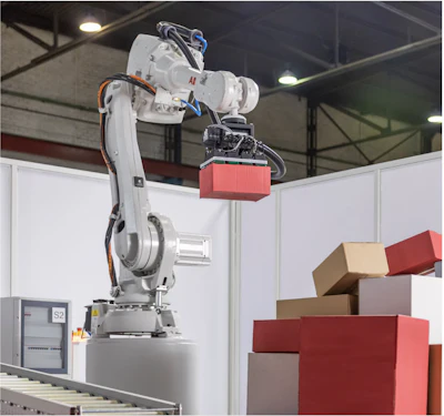 El despaletizador de ABB Robotics utiliza software de visión artificial para dominar tareas complejas de despaletización.