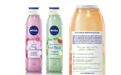 empaques circulares gel de ducha Shower Fresh Blends de Nivea
