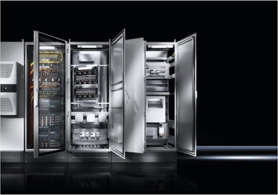 Los gabinetes modulares como el TS 8 de Rittal brindan una mayor accesibilidad a través de la capacidad de quitar fácilmente puertas, paredes laterales y otras partes de la construcción.