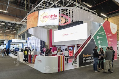 Pabellón de la feria Colombiaplast 2022, organizada esta semana por Acoplásticos, Corferias y Messe Düsseldorf North America, en la capital colombiana.