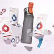 El sistema Air Up es una botella de agua recargable con cápsulas de sabor. Se vende en bolsas de 3 unidades, en una variedad de colores y sabores.