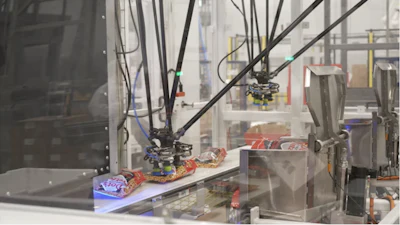 Los robots delta ABB FlexPicker llenan las estanterías POP.