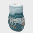La botella presenta una funda retráctil a prueba de manipulaciones de color azul mate, con tonos acentuados para transmitir sabores a limón, frambuesa o mango.