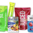 Entre las ofertas de TopPop figuran las paletas para adultos en sobres flexibles y productos de jugo y agua en bolsas parables.