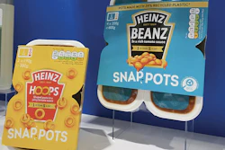 Berry Snap Pots se vio a fines del año pasado en PACK EXPO International. El material utilizado para los pots proviene originalmente de películas flexibles recolectadas por Tesco que han sido recicladas químicamente (avanzadas).