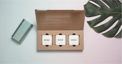 A mediados de 2019, la marca D2C Wild lanzó una caja rellenable de desodorantes, con recargas envueltas en un material de pulpa de bambú.