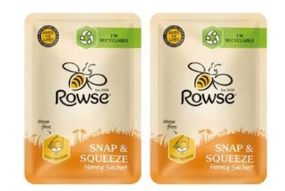 Rowse ha desarrollado bolsitas de papel para su miel, en reemplazo de los pods de plástico.