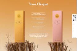 Después de dos años de investigación y desarrollo, en el verano de 2022, Veuve Clicquot reemplazó su caja de regalo de papel y cartón 100 % de fibra virgen por una hecha con 50 % de papel reciclado y 50 % de cáñamo.