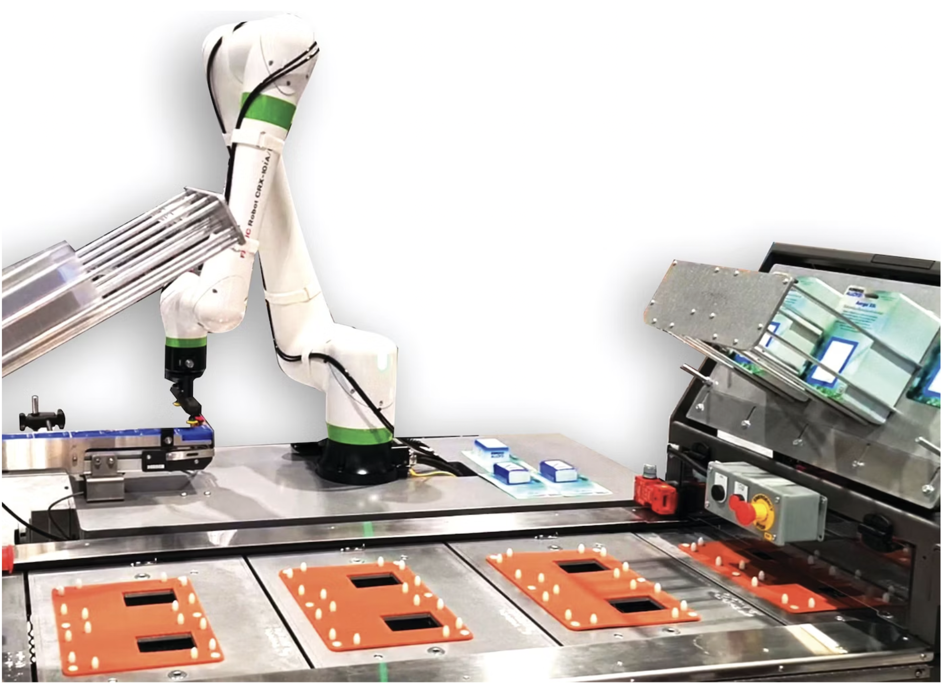 Rob&oacute;tica de embalaje: Cargador de bl&iacute;ster TaskMate Robotic Systems de ESS Technologies.