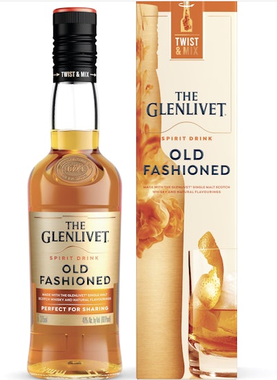 Glenlivet utiliza botellas de vidrio de 375 ml que contienen ocho porciones en lugar de las tradicionales botellas de 750 ml que contendrían 16 porciones. A efectos prácticos, el whisky puro no se echa a perder ni caduca. Pero el whisky mezclado debe refrigerarse y consumirse en dos semanas, por lo que el factor de forma más pequeño tiene más sentido.