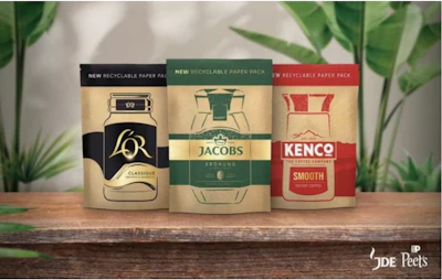 JDE Peet's lanza un nuevo empaque de papel para sus gamas de café soluble.