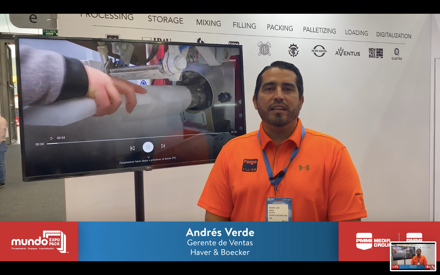 Andr&eacute;s Verde, gerente de ventas de Haver & Boecker