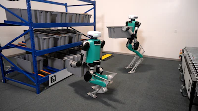 Agility Dígit 13: Digit usa sus manos en forma de garras para tomar y mover cajas vacías, eliminando esta tarea mundana y repetitiva de los trabajadores humanos.