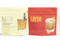 Suministrado por ePac Flexible Packaging, la nueva bolsa parable para los productos de bolsitas de té de Sayso está hecho de una laminación de rPET, PET metalizado y PE y tiene un contenido total de PCR del 43,5%.