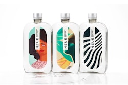 El arte de la etiqueta de NEUE Water es una parte intrínseca de la experiencia premium, ya que presenta diferentes colecciones diseñadas por artistas que cambian con cada temporada de moda.