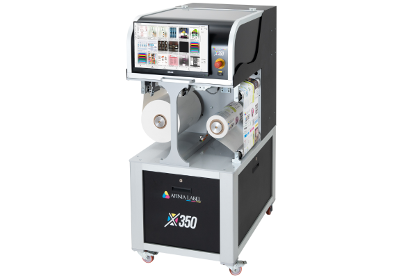 Prensa digital X350, de Afinia Label.