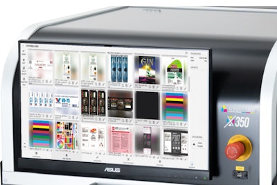 La prensa X350 de Afinia Label cuenta con una interfaz amigable desplegada en una pantalla táctil de 21 pulgadas.