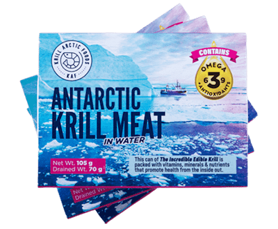 Krill Arctic Foods de Estados Unidos contribuye al envejecimiento saludable con carne de crustáceos en agua.
