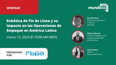 'Impacto de los robots de fin de línea en las operaciones de empaque en Latinoamérica’, próximo webinar de Mundo EXPO PACK.