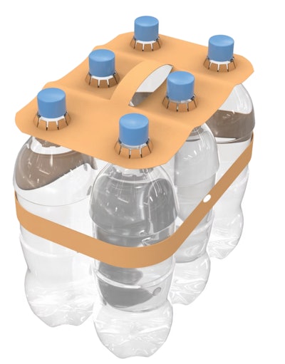 sujetadores de cartón para botellas de Krones.