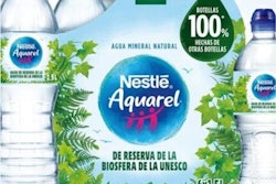 Las nuevas botellas rPET de Nestlé están fabricadas íntegramente a partir de botellas recicladas.