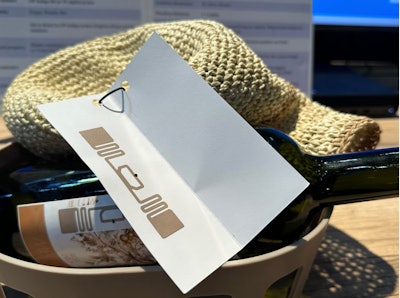 Etiquetas RFID impresas digitalmente en el estand de HP Indigo.