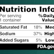 etiquetado frontal de alimentos FDA