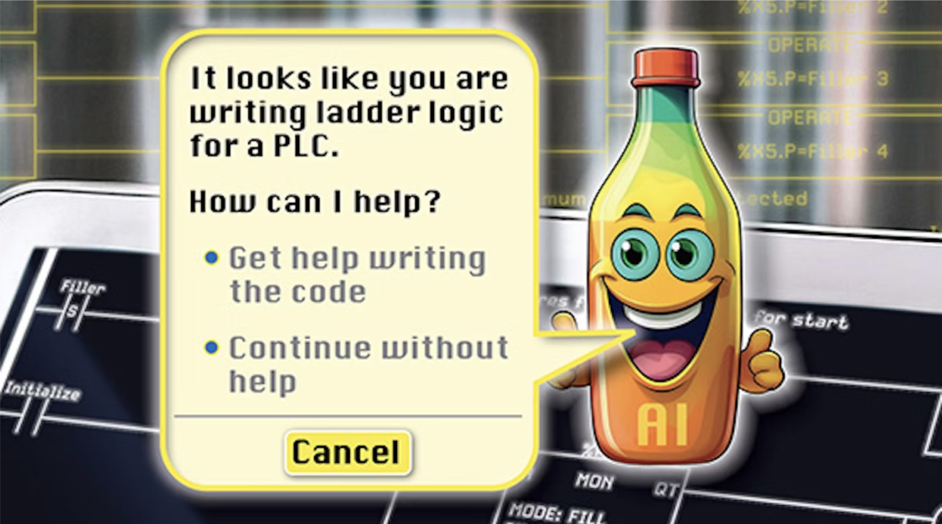 Los copilotos de HMI existen desde hace d&eacute;cadas, quiz&aacute;s el m&aacute;s reconocible sea el Asistente de Microsoft Office de 1997, conocido coloquialmente como 'Clippy'. &iquest;Qu&eacute; pasar&iacute;a si las HMI de las m&aacute;quinas de empaque tuvieran sus propios copilotos? Solo que ahora son mucho m&aacute;s potentes y, si se entrenan con informaci&oacute;n precisa, extremadamente precisos. Estos copilotos de equipos de empaque podr&iacute;an funcionar con generaci&oacute;n aumentada por recuperaci&oacute;n (RAG), modelos de lenguaje peque&ntilde;os (SLM) o incluso modelos de lenguaje grandes (LLM) en el futuro.