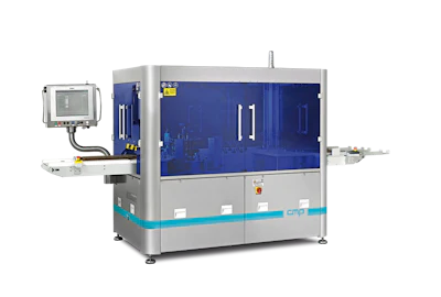 RS1: equipo monobloque para inspección visual y control de fugas en productos inyectables mediante tecnología de alta tensión.