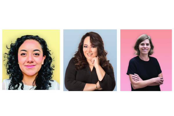 Adriana Rueda, gerente senior de I+D en L&rsquo;Or&eacute;al M&eacute;xico; Silvia Vel&aacute;squez, l&iacute;der de administraci&oacute;n de calidad en PiSA Farmac&eacute;utica; y Charlotte Oudin, directora general de Barilla M&eacute;xico.