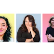Adriana Rueda, gerente senior de I+D en L’Oréal México; Silvia Velásquez, líder de administración de calidad en PiSA Farmacéutica; y Charlotte Oudin, directora general de Barilla México.