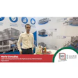 Hiperbaric food processing technology display with industrial machinery and product samples at Expo Pack