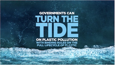La campaña “Turn the Tide on Plastic Pollution”, impulsada por la Fundación Ellen MacArthur, destaca el papel clave de los gobiernos para establecer reglas vinculantes a lo largo de todo el ciclo de vida del plástico.